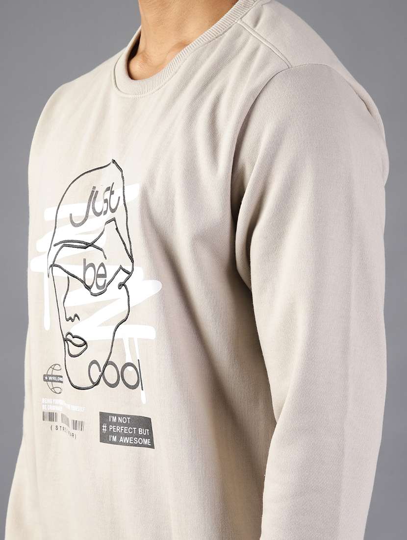 men front print long sleeve sweatshirt - 21936124 -  Standard Image - 3