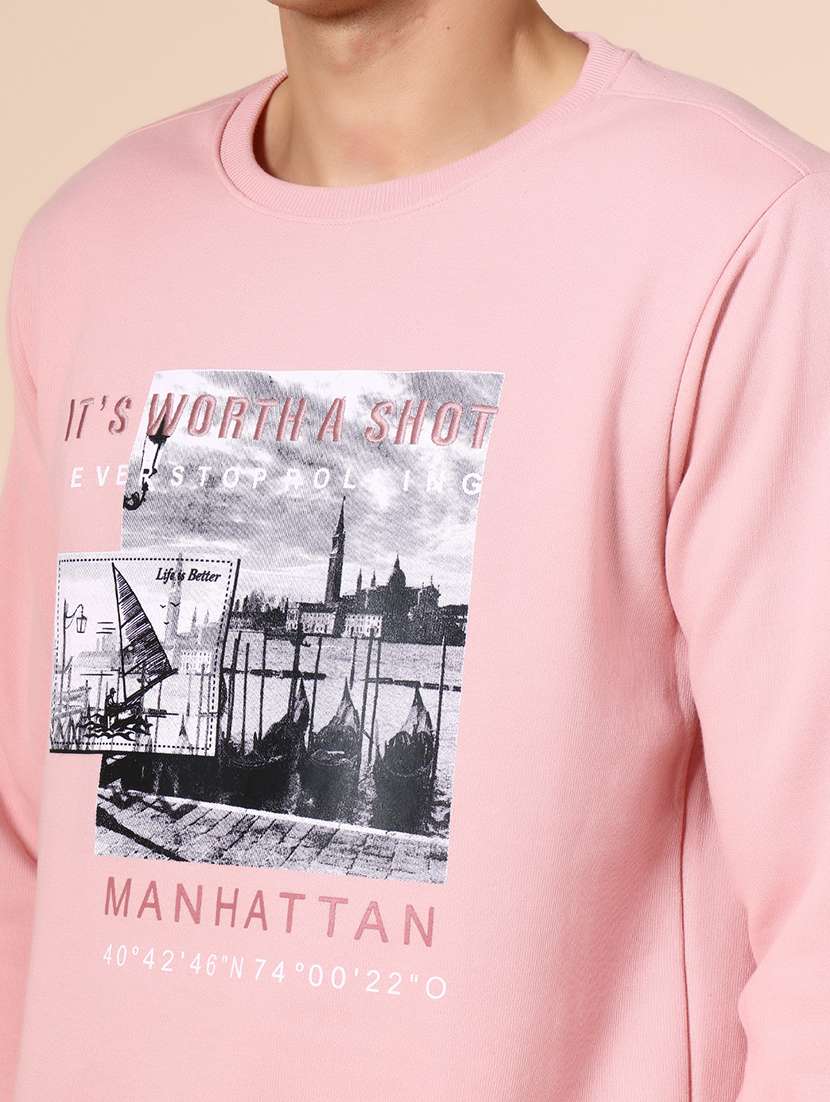 men front print long sleeve sweatshirt - 21936146 -  Standard Image - 3