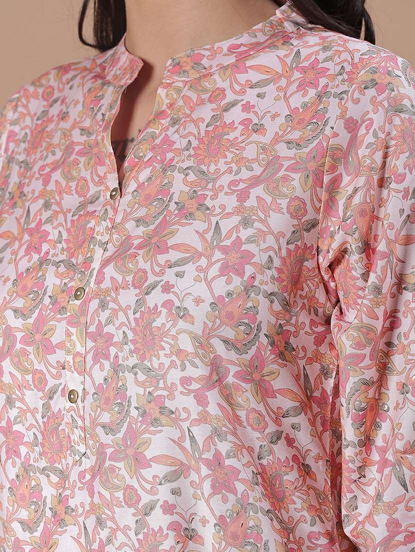 women three quarter sleeve straight kurta - 21936228 -  Standard Image - 5