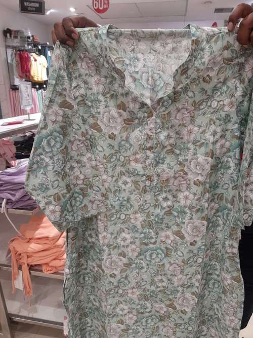 green muslin kurta - 21936229 -  Standard Image - 0