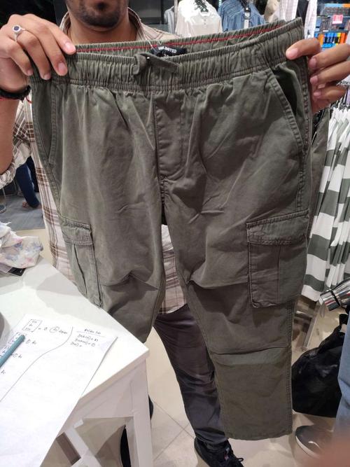 olive twill joggers - 21936316 -  Standard Image - 0