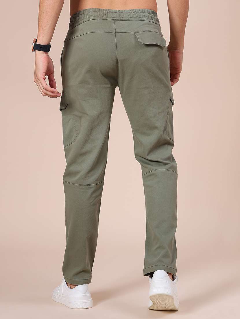 men solid mid rise cargo - 21936317 -  Standard Image - 3