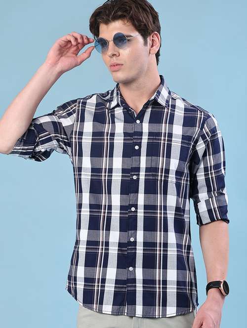 men checkered long sleeve regualr fit casual shirt - 21936318 -  Standard Image - 0