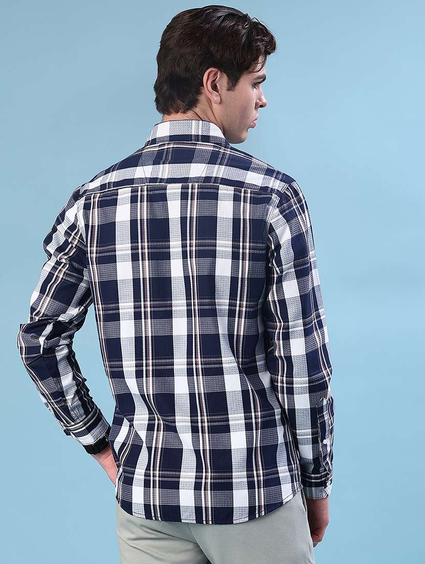 men checkered long sleeve regualr fit casual shirt - 21936318 -  Standard Image - 3