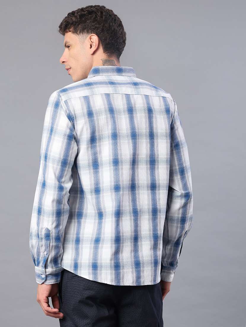 men checkered long sleeve regualr fit casual shirt - 21936321 -  Standard Image - 3