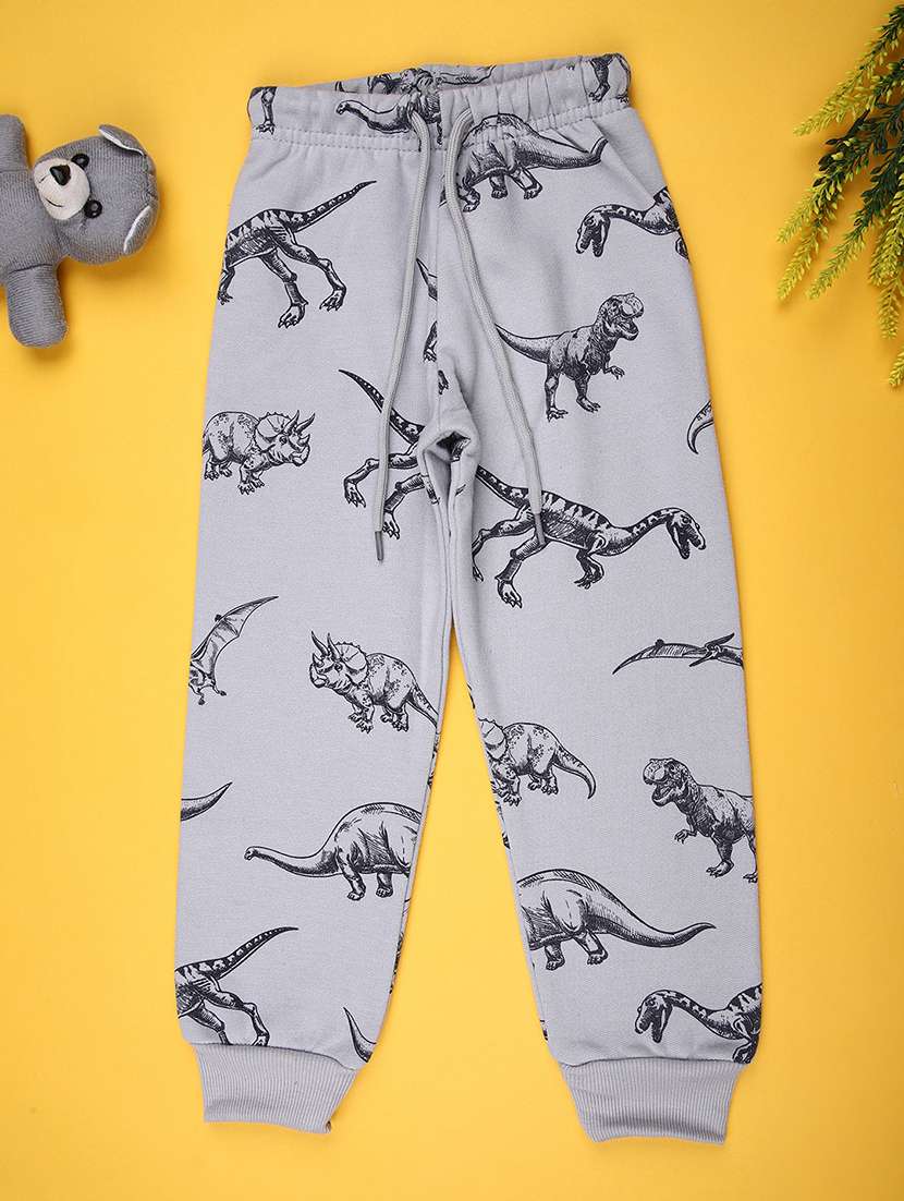 boys printed mid rise jogger