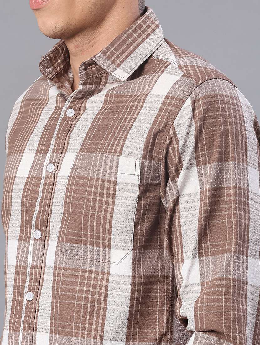 men checkered long sleeve regualr fit casual shirt - 21936550 -  Standard Image - 5