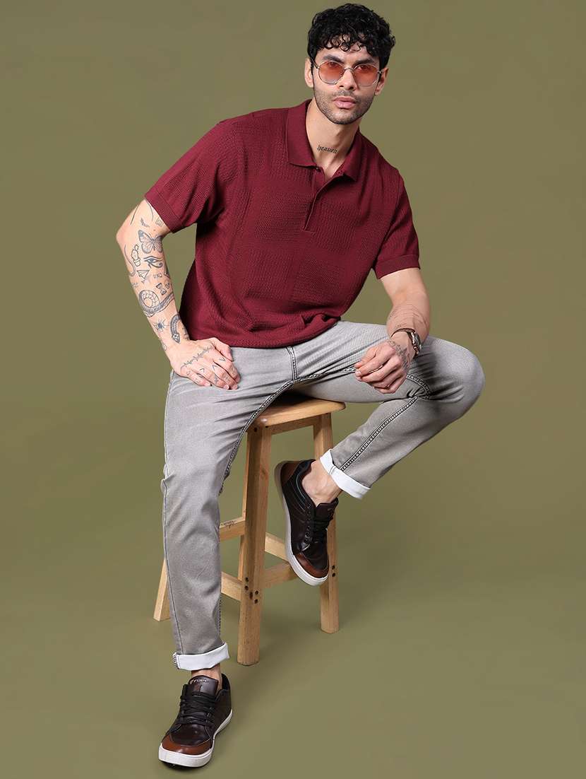 men self design short sleeve regular fit polo t-shirt - 21936588 -  Standard Image - 3