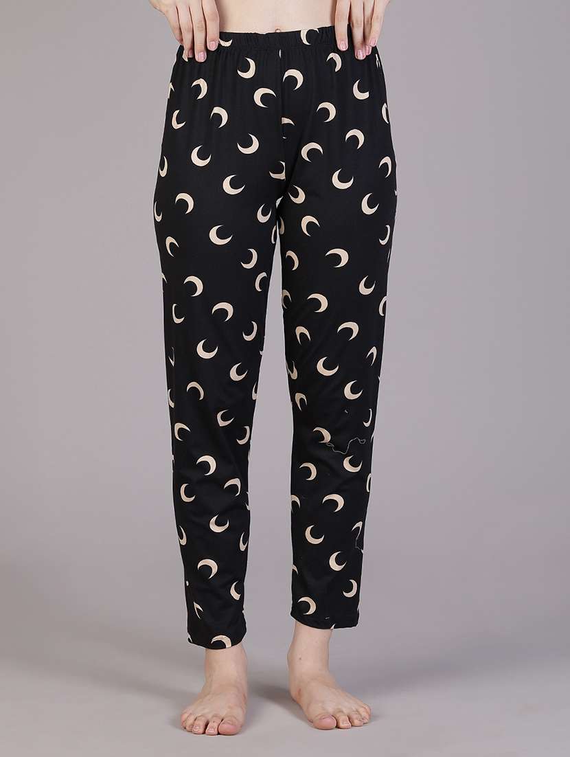 women printed mid rise pajama