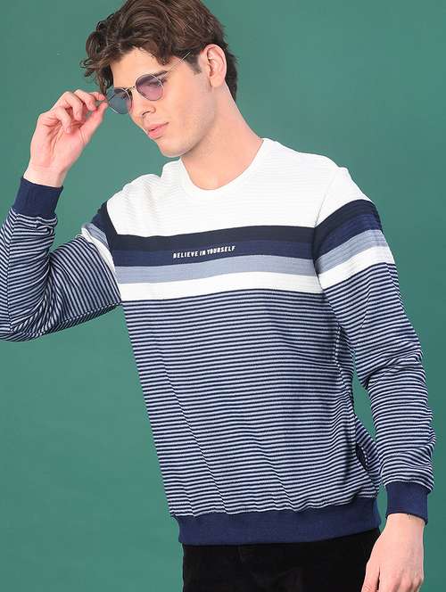 men striped long sleeve sweatshirt - 21936605 -  Standard Image - 0