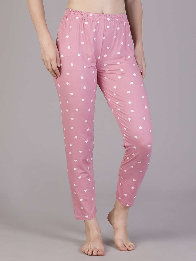 women printed mid rise pajama