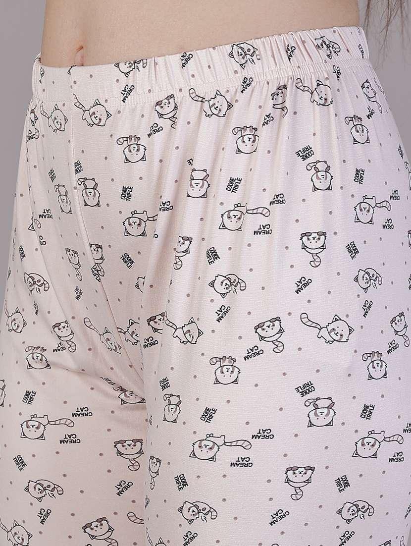 women printed mid rise pajama - 21936619 -  Standard Image - 5