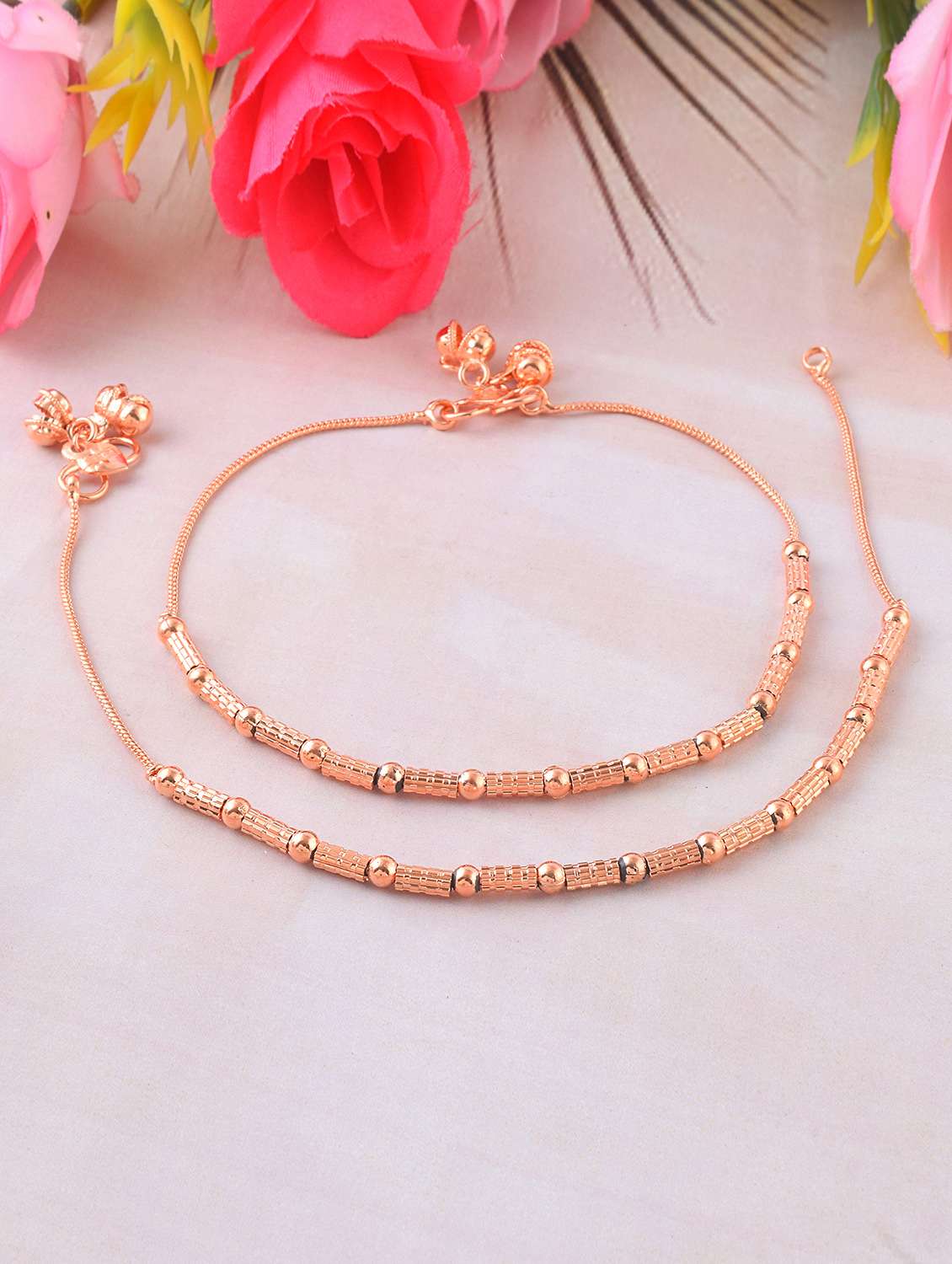 women copper brass anklet