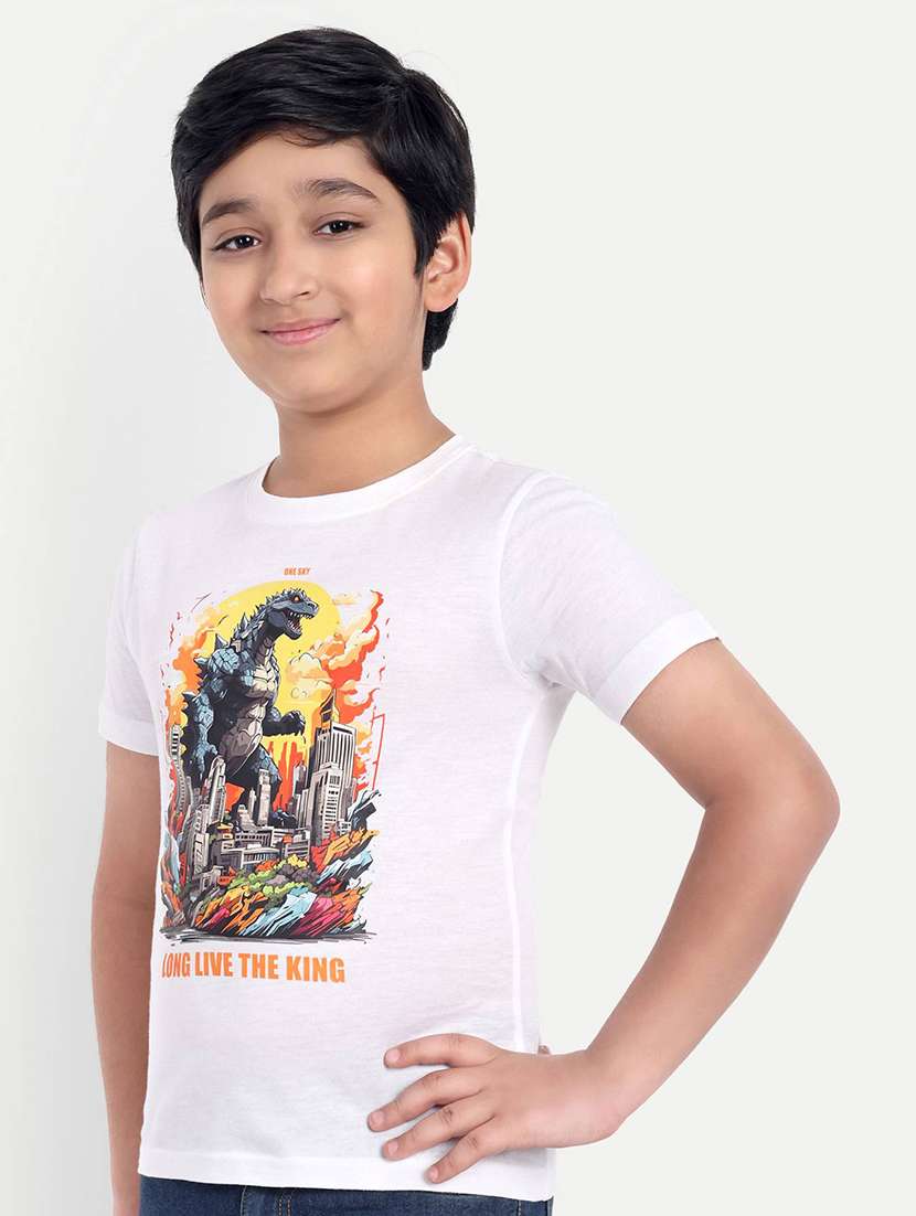 boys printed short sleeve regular fit t-shirt - 21936731 -  Standard Image - 3