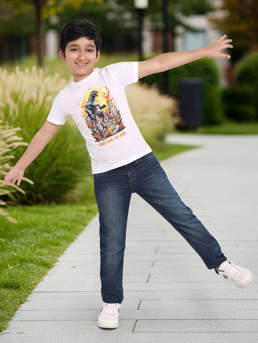 boys printed short sleeve regular fit t-shirt - 21936731 -  Standard Image - 5