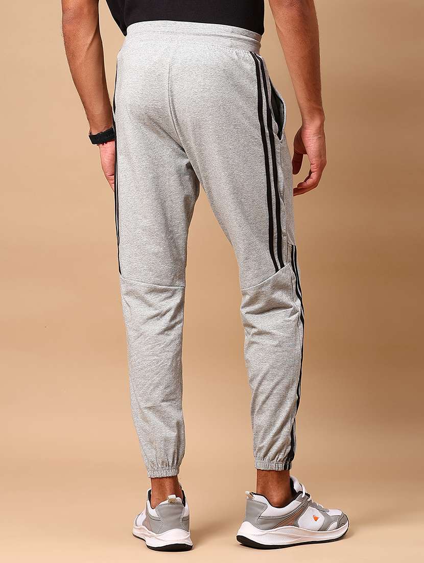 men grey side tape mid rise jogger - 21936817 -  Standard Image - 3