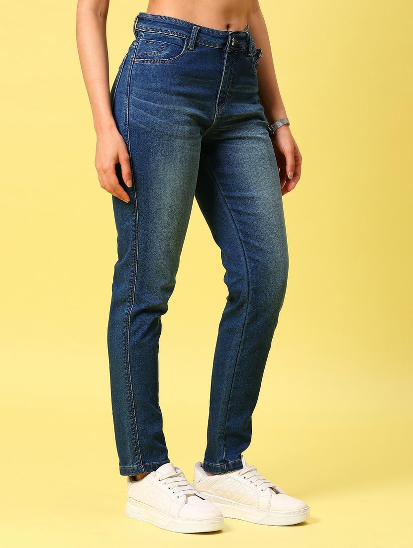 women solid mid rise slim fit jean - 21936843 - Standard Image - 3