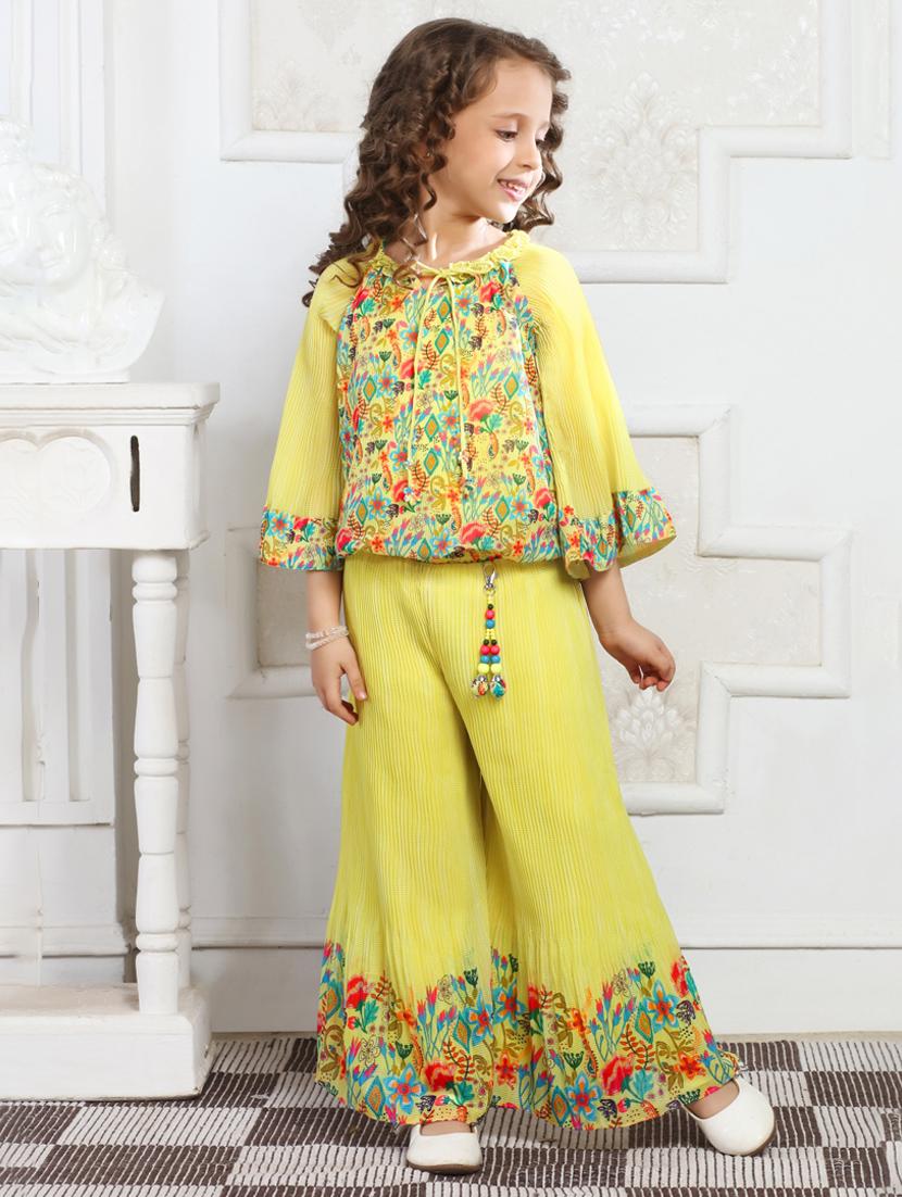 girls printed top & palazzo co-ords set - 21938415 - Zoom Image - 0