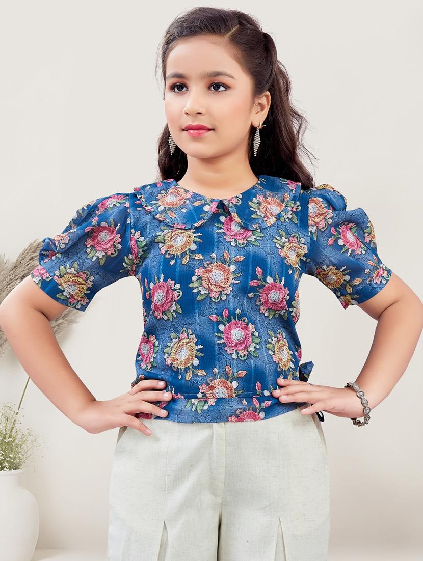 girls floral printed top & palazzo co-ords set - 21938416 - Standard Image - 5