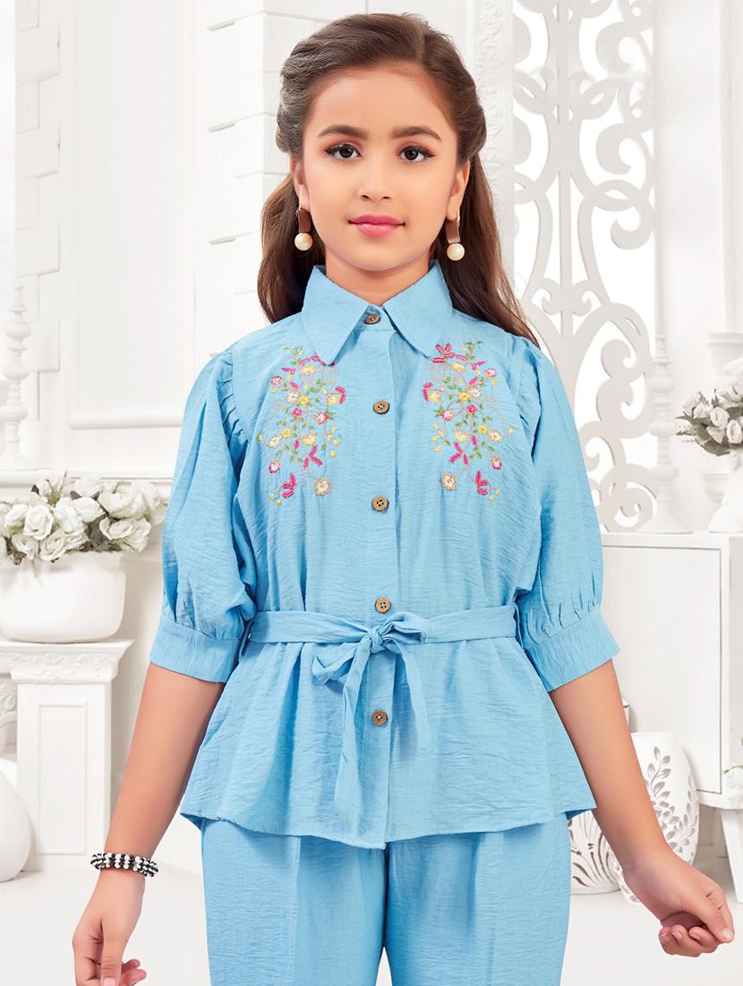 girls embroidered top & trouser co-ords set - 21938419 - Standard Image - 5