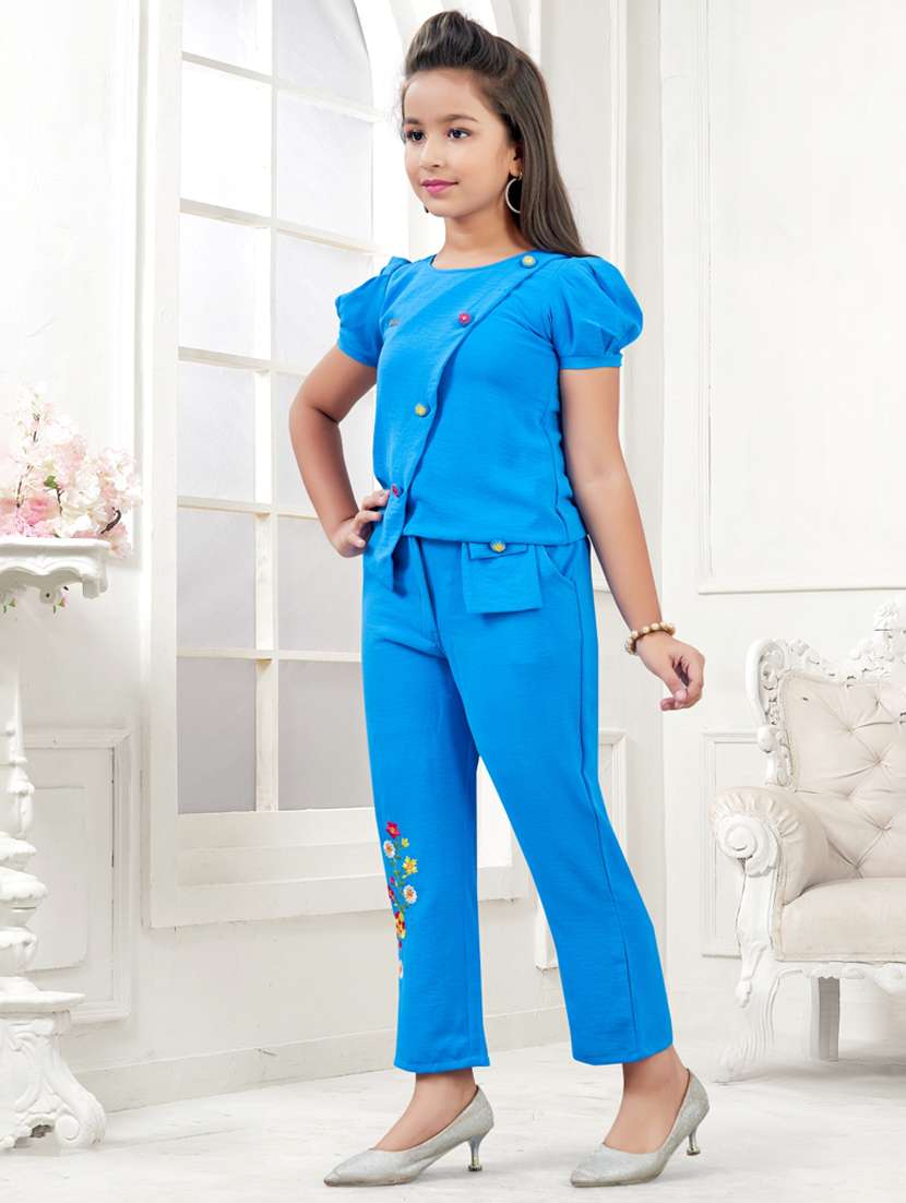 Girls Embroidered Top & Trouser Co-ord Set - 21938430 -  Standard Image - 3