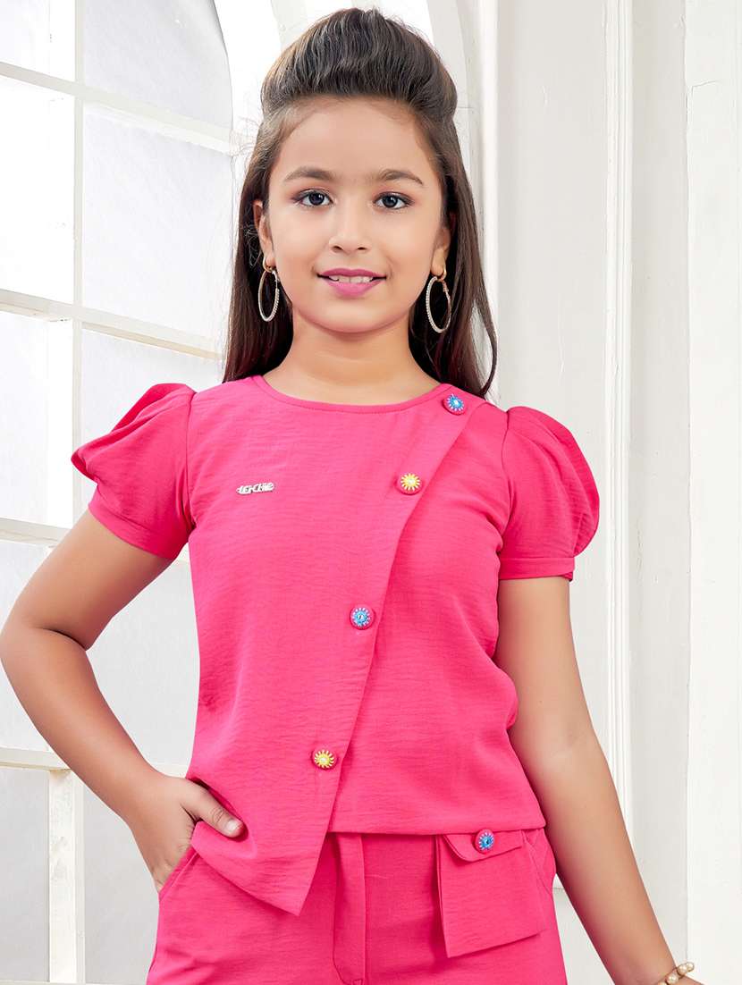 girls embroidered top & trouser co-ord set - 21938431 -  Standard Image - 5