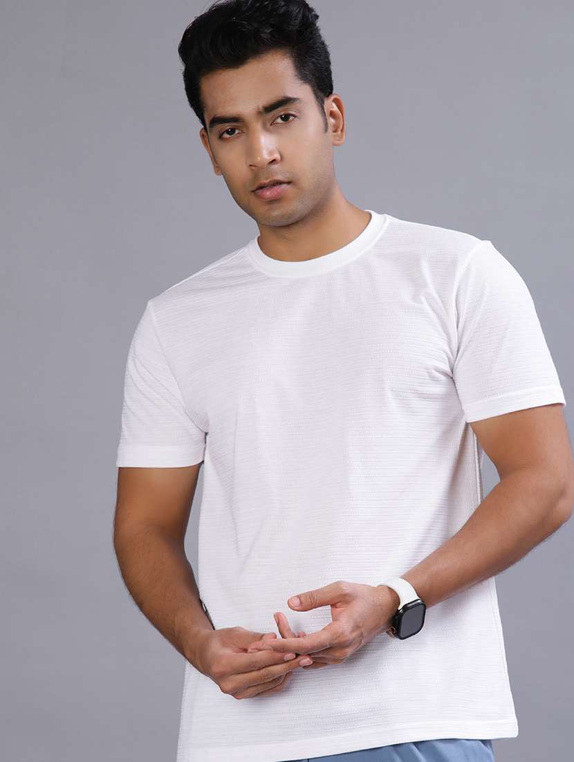 men solid short sleeve regular fit t-shirt - 21938484 -  Zoom Image - 0