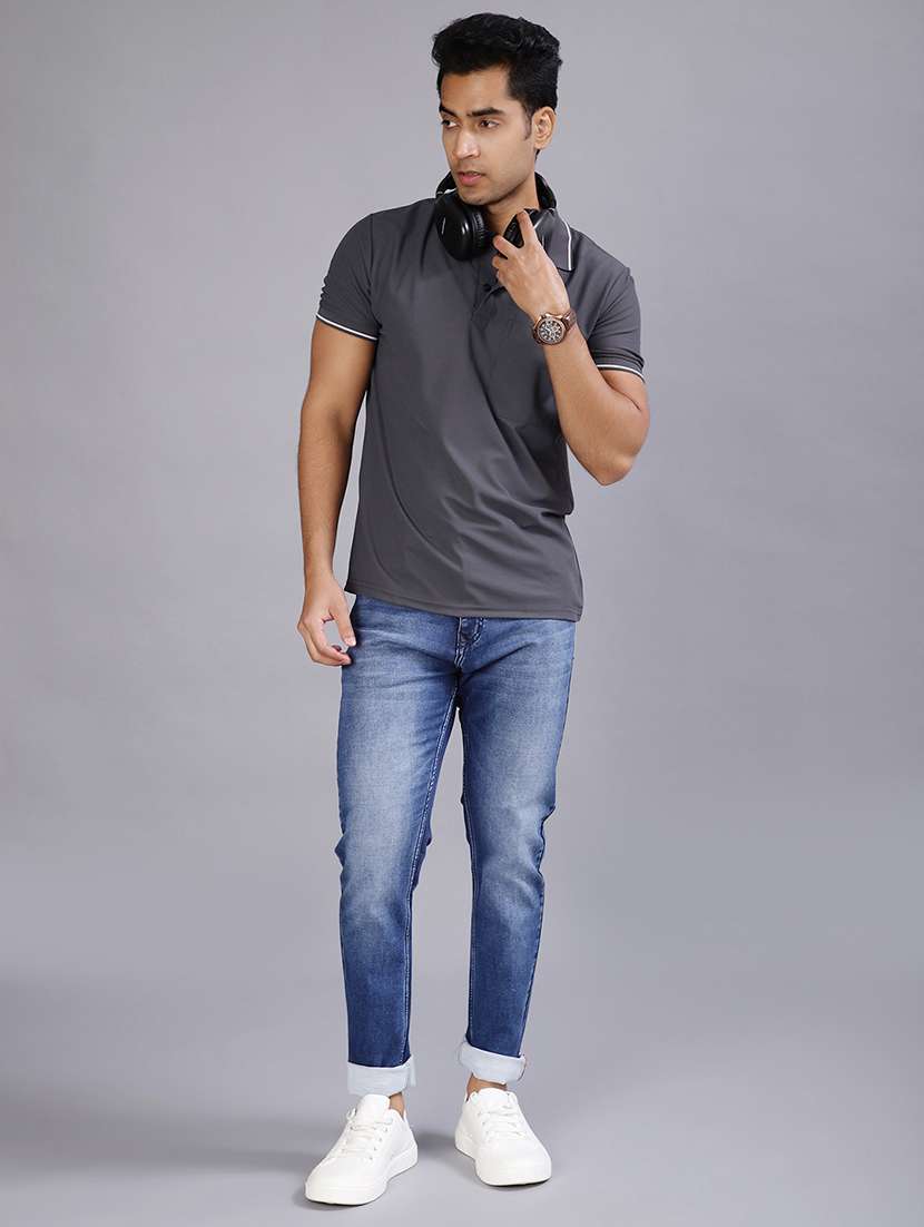 men solid short sleeve regular fit polo t-shirt - 21938501 -  Standard Image - 3