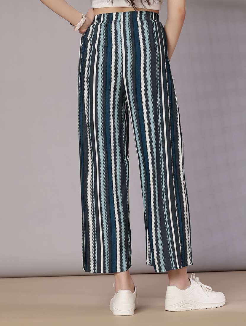 women green rayon straight trouser - 21938520 -  Standard Image - 3