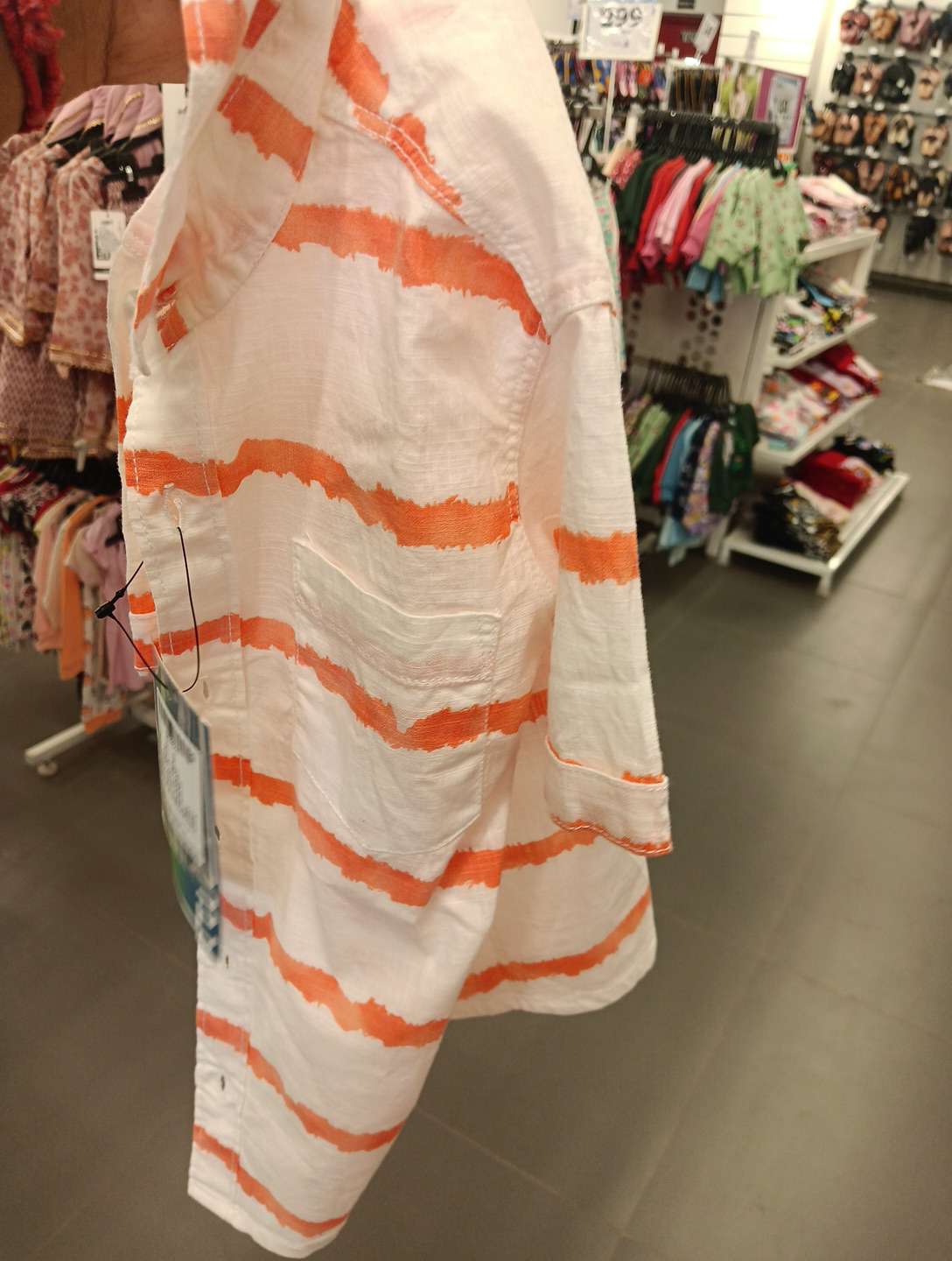orange slub shirt - 21938521 - Zoom Image - 0