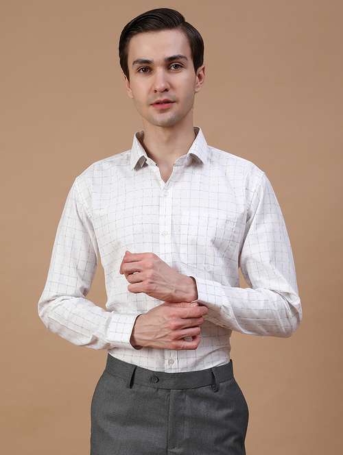 men checkered collared long sleeve shirt - 21938561 -  Standard Image - 0