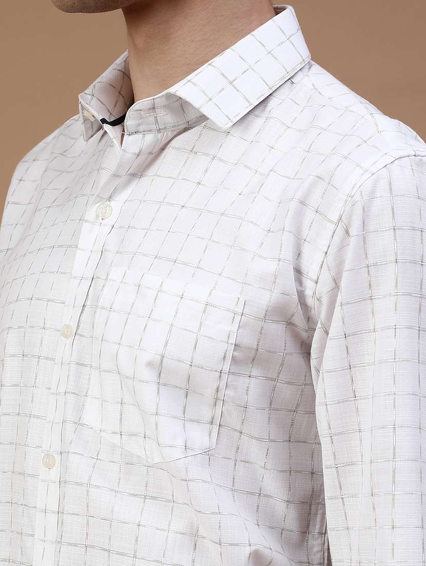 men checkered collared long sleeve shirt - 21938561 -  Standard Image - 5