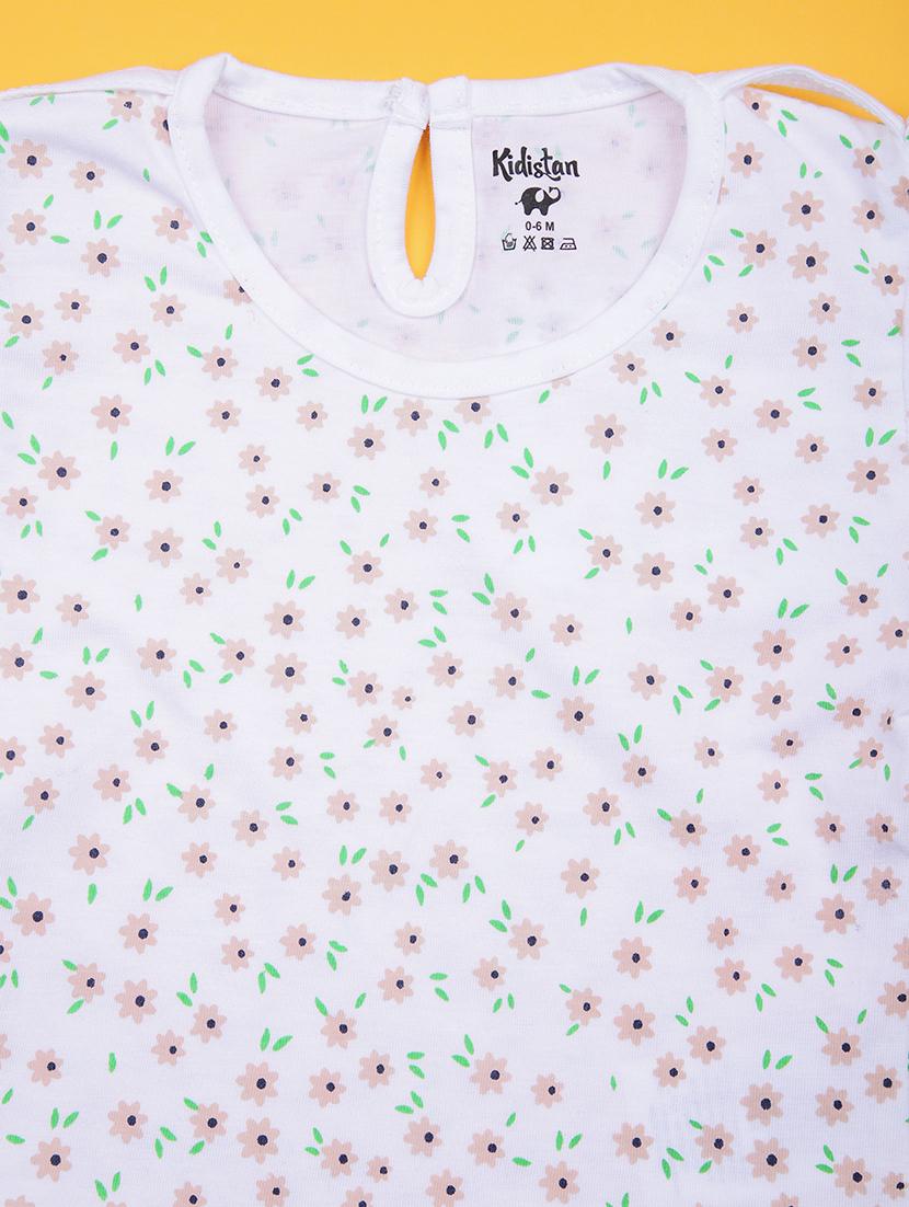 girls printed t-shirt and dungree set - 21938565 - Standard Image - 3