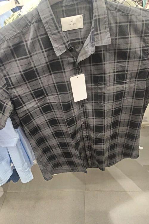 grey poplin casual shirt - 21938569 -  Standard Image - 0