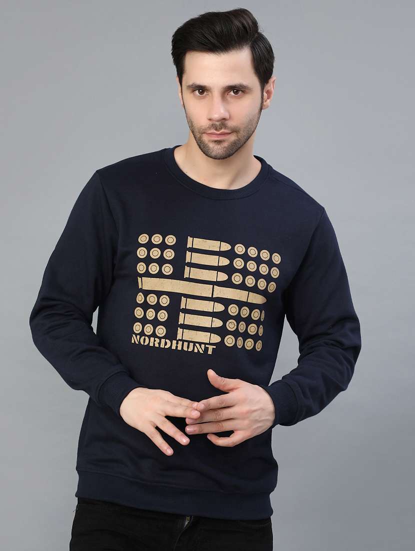 men printed long sleeve sweatshirt