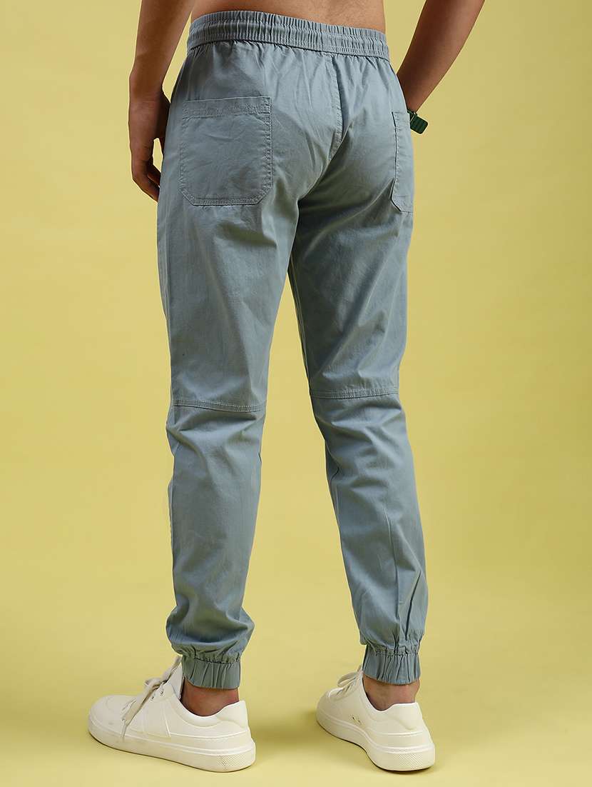 men solid mid rise jogger - 21938639 -  Standard Image - 3