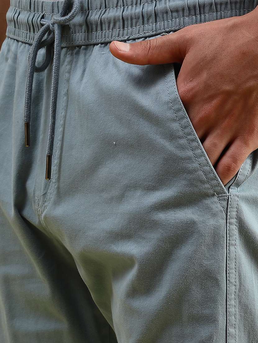 men solid mid rise jogger - 21938639 -  Standard Image - 5