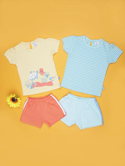 kids pack of 2 printed shorts set - 21938642 - Standard Image - 0