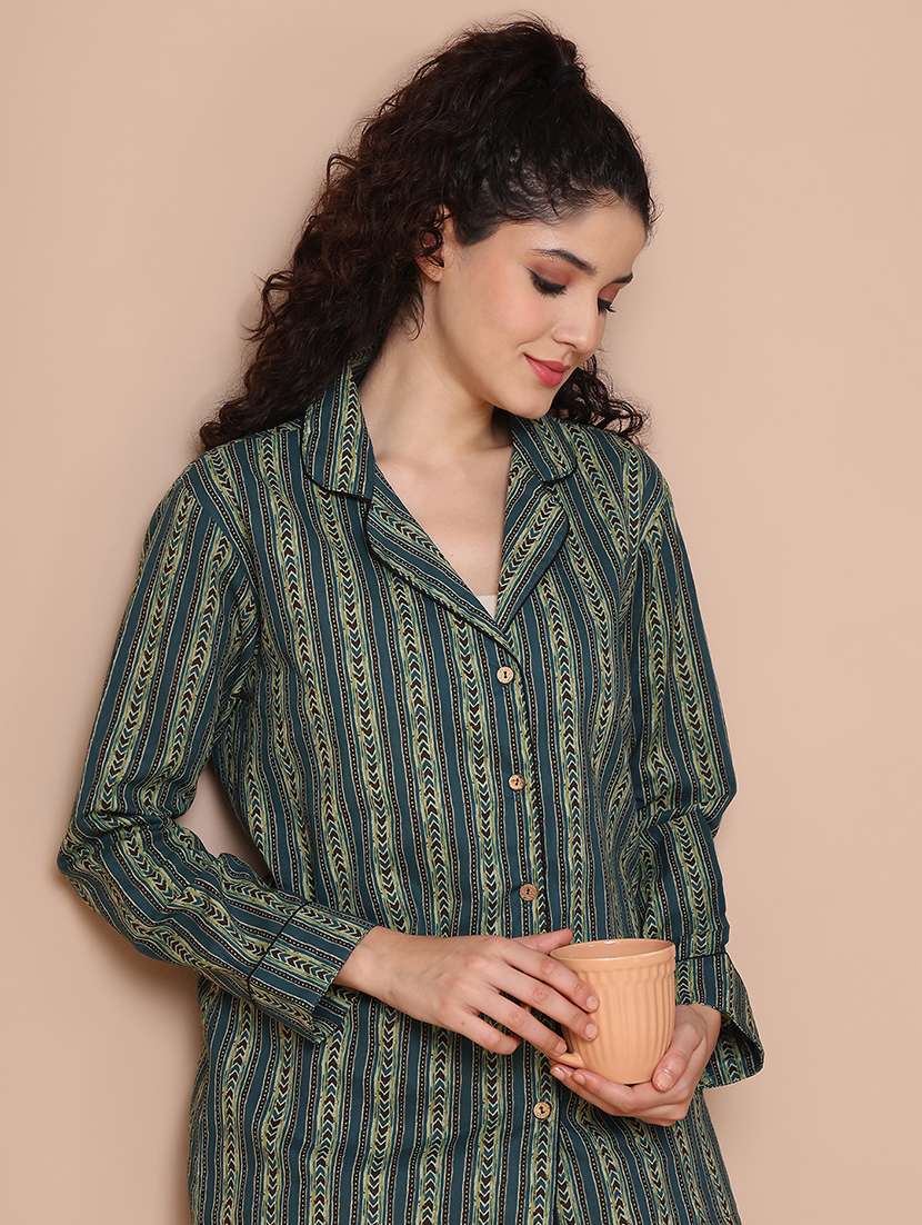 women printed nightwear pyjama set - 21938659 -  Standard Image - 3