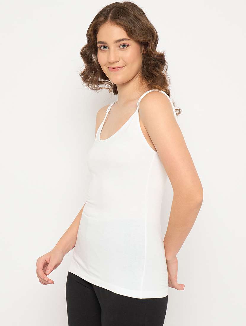 women white solid camisole - 21938698 - Standard Image - 3