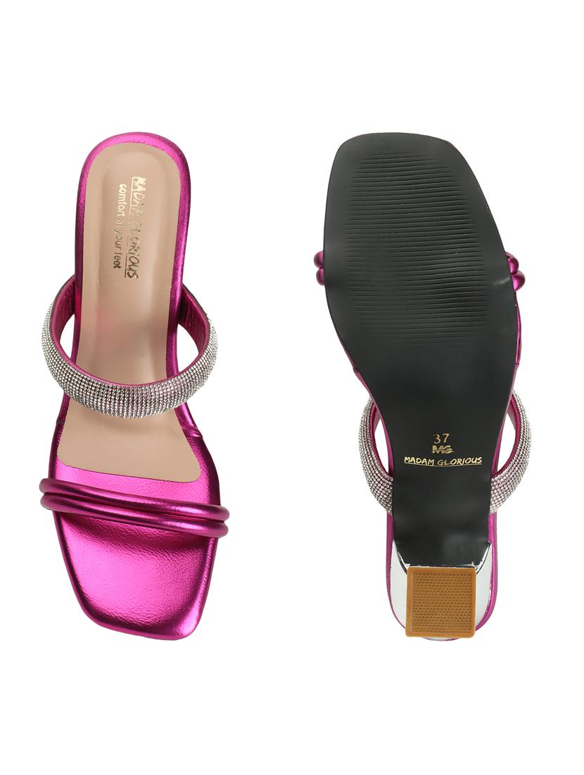 women embellished slip on heel sandal - 21939311 - Standard Image - 3