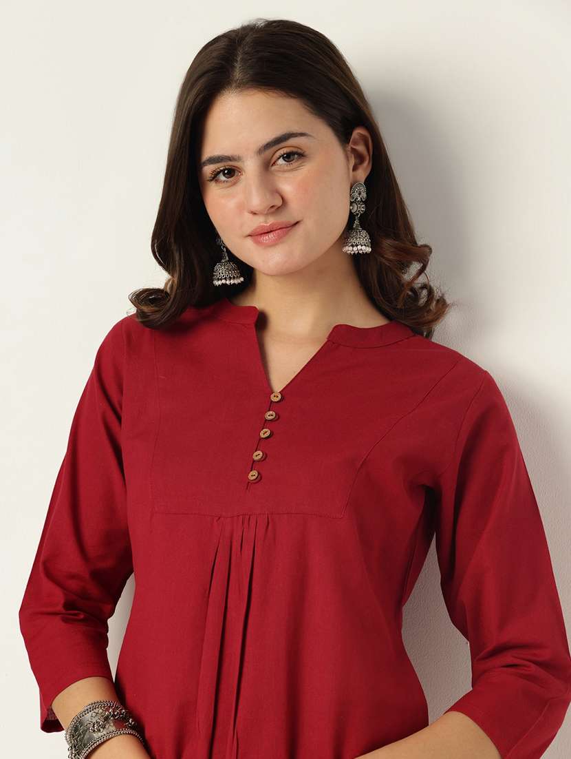 Women Three Quarter Sleeve Ethnic Co Ord Set