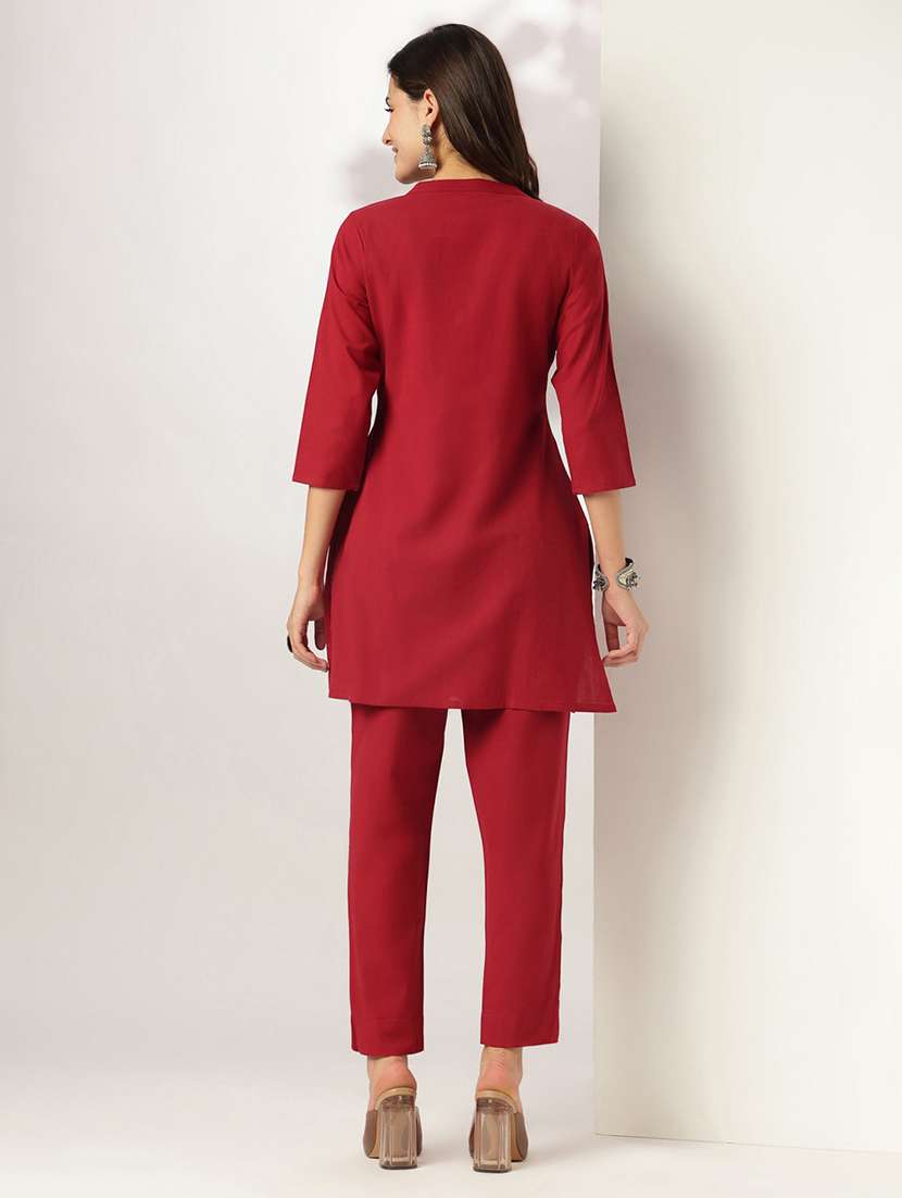 Women Three Quarter Sleeve Ethnic Co Ord Set