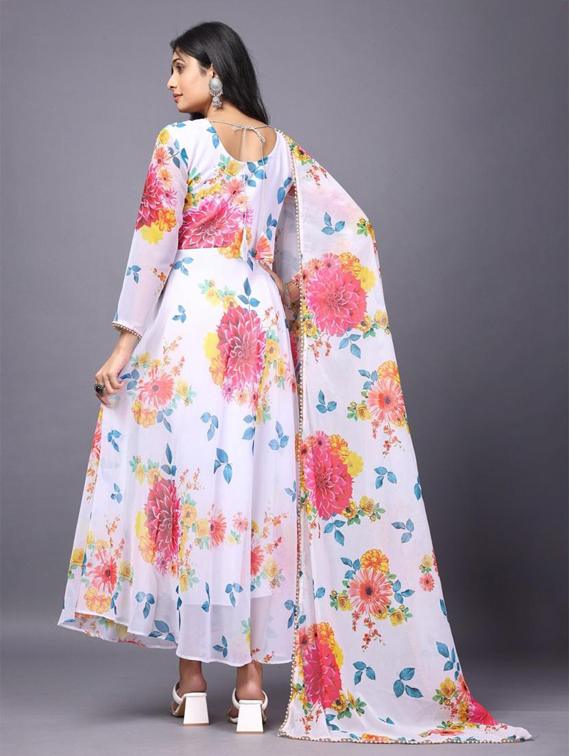 women floral printed long sleeve kurta and dupatta set - 21939387 - Standard Image - 3