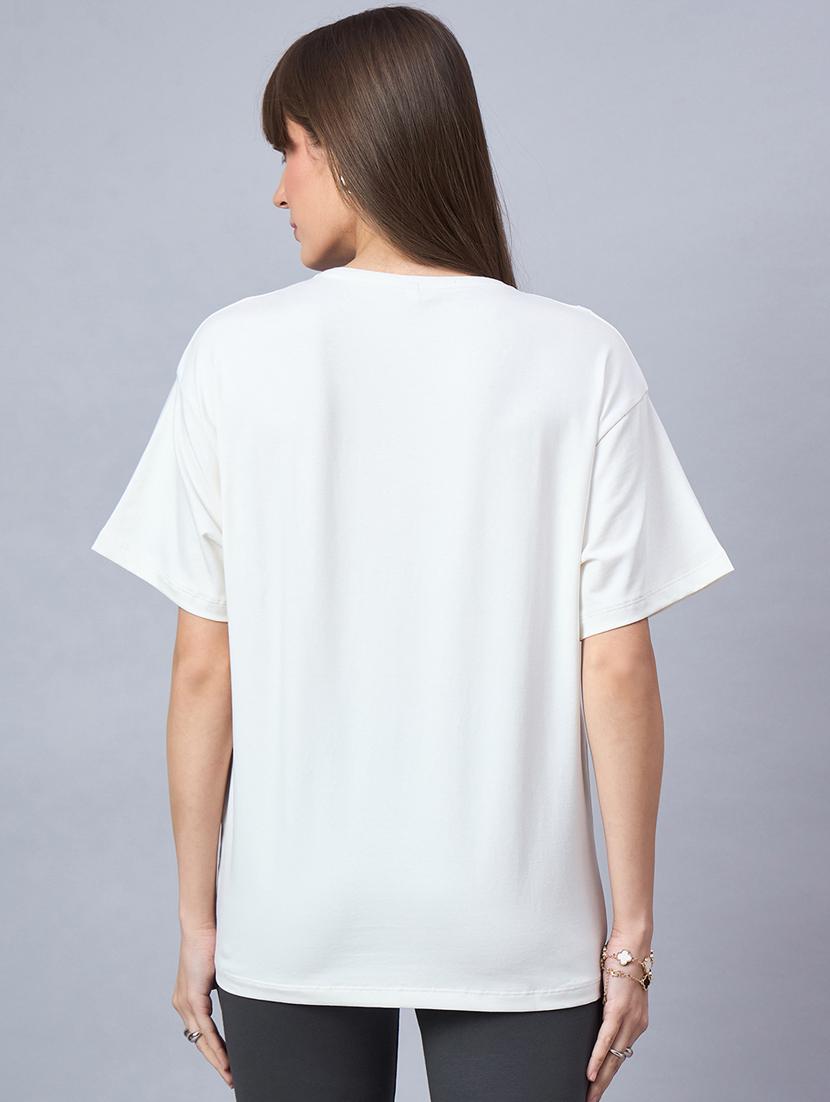 women printed short sleeve loose fit t-shirt - 21939416 - Standard Image - 3