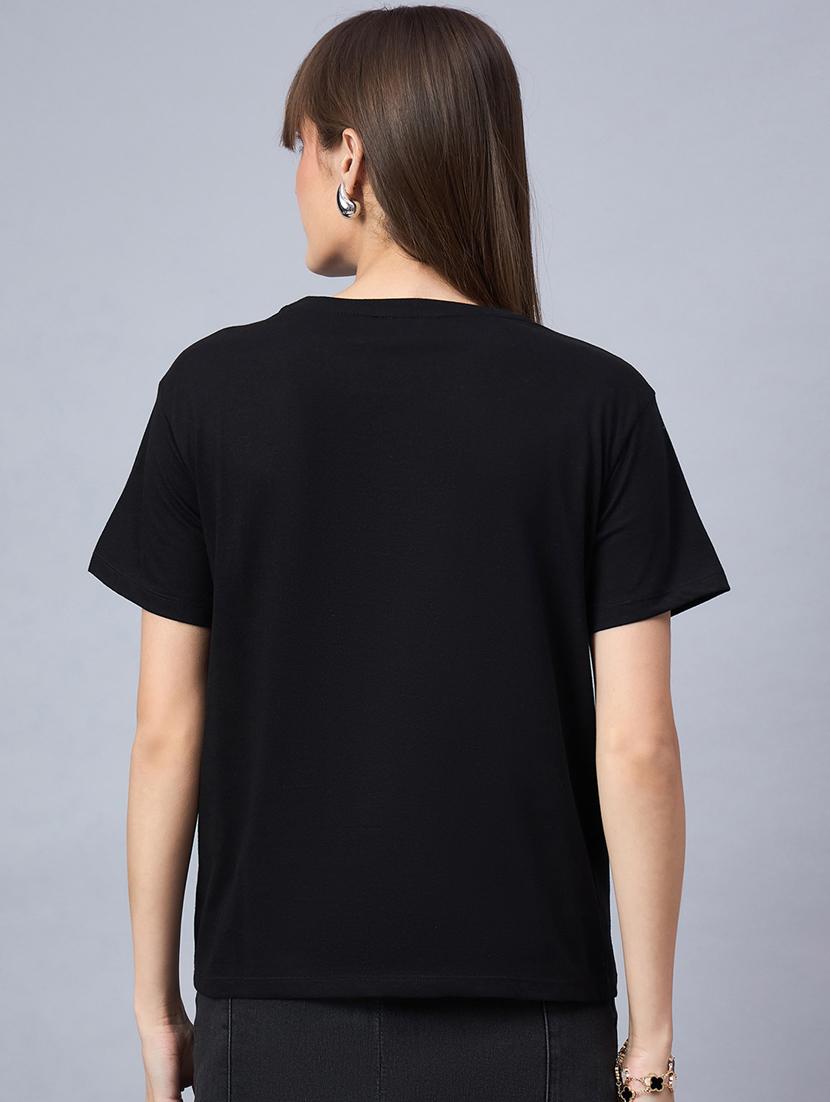 women printed short sleeve loose fit t-shirt - 21939423 - Standard Image - 3