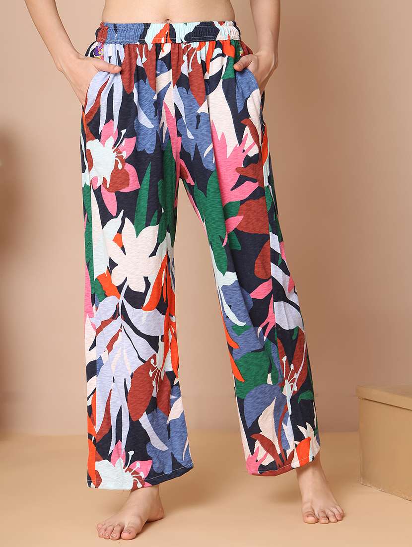 women printed mid rise full length pajama - 21939469 -  Zoom Image - 0