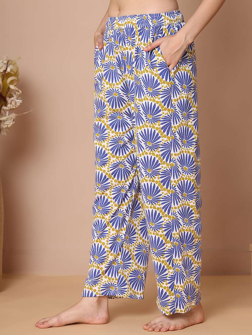 women printed mid rise full length pajama - 21939472 - Standard Image - 3
