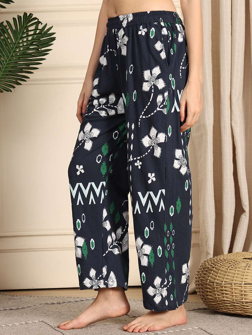 women printed mid rise full length pajama - 21939481 -  Standard Image - 3