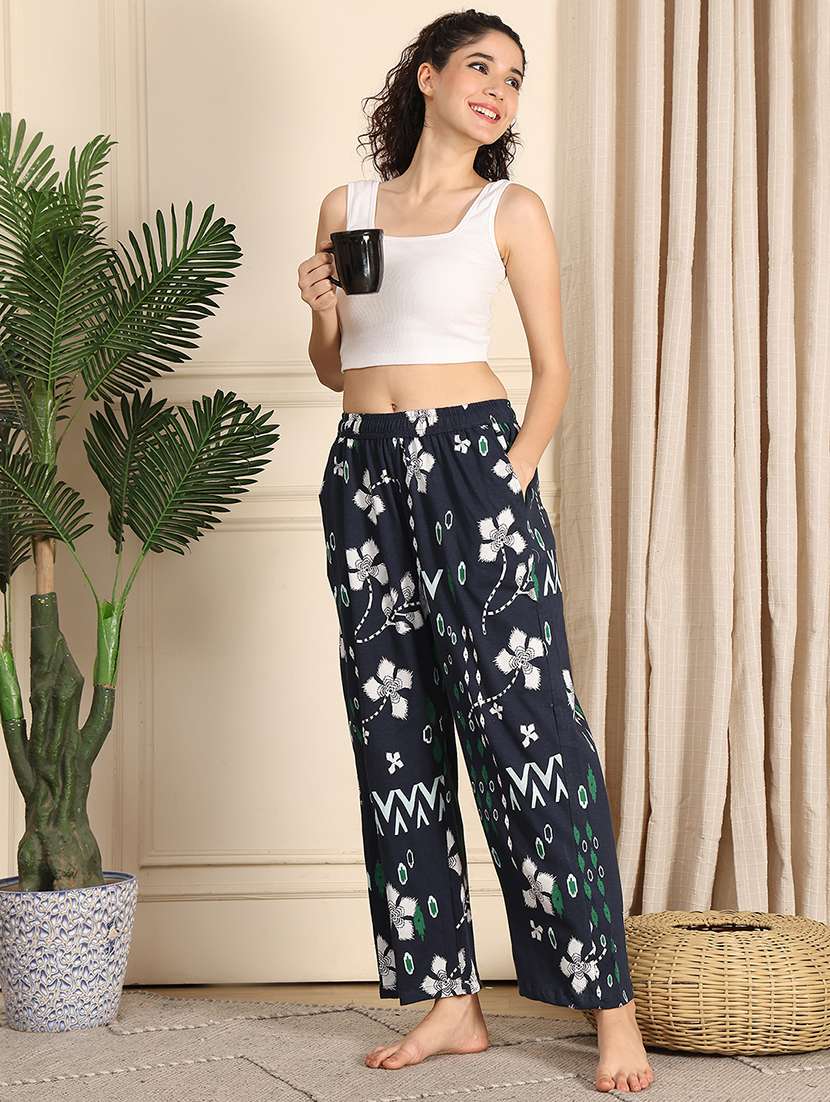 women printed mid rise full length pajama - 21939481 -  Standard Image - 5